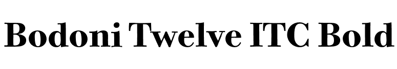 Bodoni Twelve ITC Bold font preview