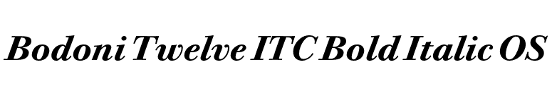 Bodoni Twelve ITC Bold Italic OS font preview