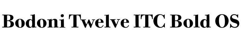Bodoni Twelve ITC Bold OS font preview