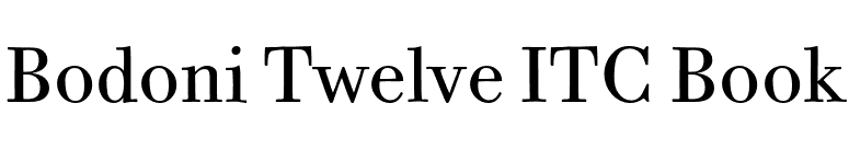 Bodoni Twelve ITC Book font preview