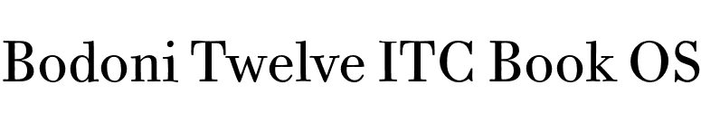 Bodoni Twelve ITC Book OS font preview