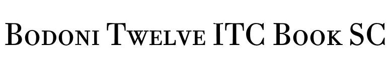 Bodoni Twelve ITC Book SC font preview