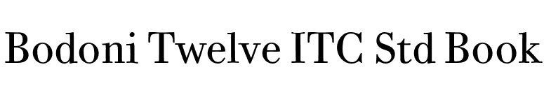 Bodoni Twelve ITC Std Book font preview