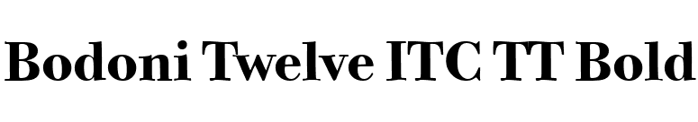Bodoni Twelve ITC TT Bold font preview