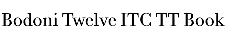 Bodoni Twelve ITC TT Book font preview