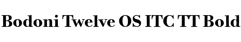 Bodoni Twelve OS ITC TT Bold font preview