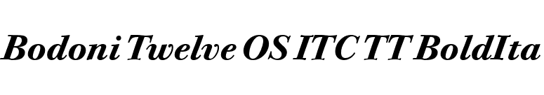 Bodoni Twelve OS ITC TT BoldIta font preview