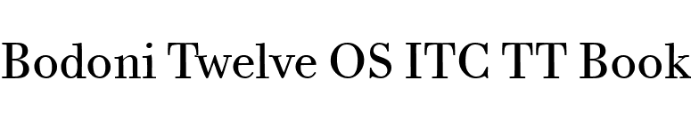 Bodoni Twelve OS ITC TT Book font preview