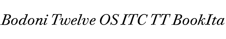 Bodoni Twelve OS ITC TT BookIta font preview
