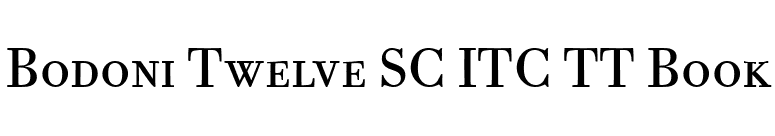 Bodoni Twelve SC ITC TT Book font preview