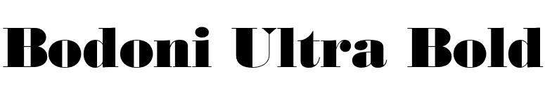 Bodoni Ultra Bold font preview