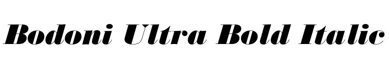 Bodoni Ultra Bold Italic font preview