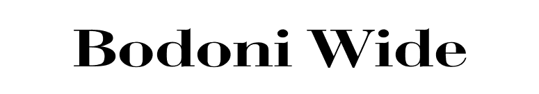 Bodoni Wide font preview