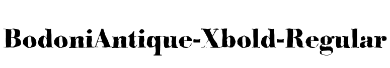 BodoniAntique-Xbold-Regular font preview