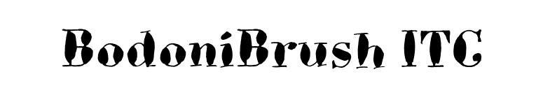 BodoniBrush ITC font preview