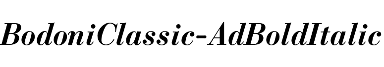 BodoniClassic-AdBoldItalic font preview