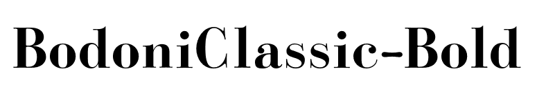 BodoniClassic-Bold font preview