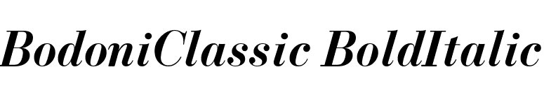 BodoniClassic BoldItalic font preview