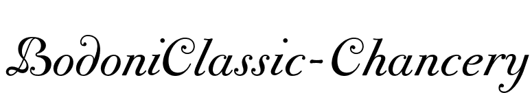 BodoniClassic-Chancery font preview
