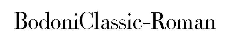 BodoniClassic-Roman font preview
