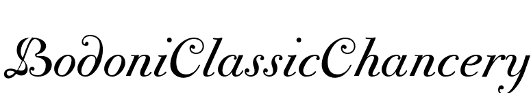 BodoniClassicChancery font preview