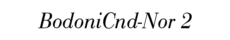 BodoniCnd-Nor 2 font preview