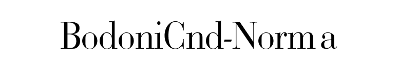 BodoniCnd-Norma font preview