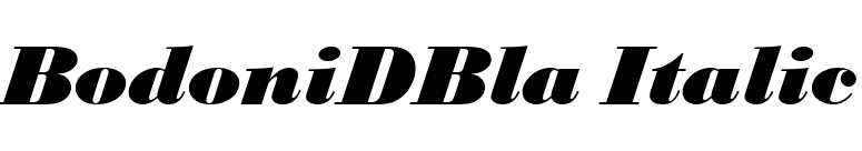 BodoniDBla Italic font preview