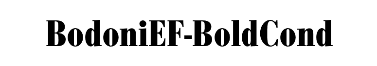 BodoniEF-BoldCond font preview