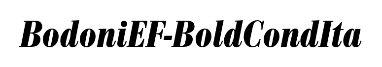 BodoniEF-BoldCondIta font preview