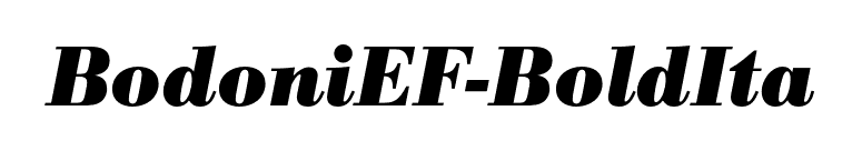BodoniEF-BoldIta font preview