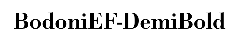 BodoniEF-DemiBold font preview