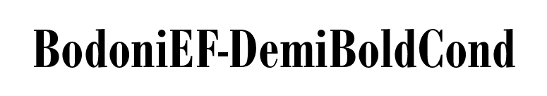 BodoniEF-DemiBoldCond font preview