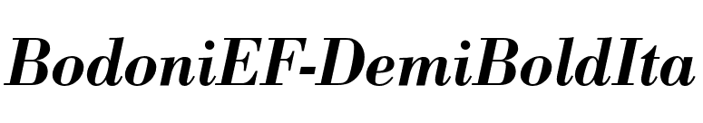 BodoniEF-DemiBoldIta font preview