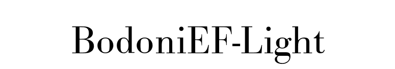 BodoniEF-Light font preview