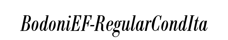 BodoniEF-RegularCondIta font preview