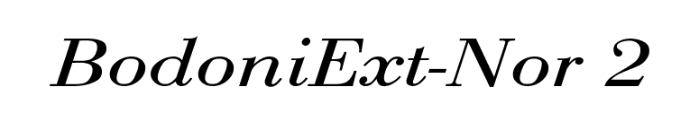 BodoniExt-Nor 2 font preview