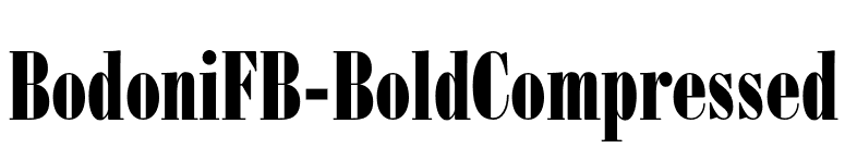 BodoniFB-BoldCompressed font preview