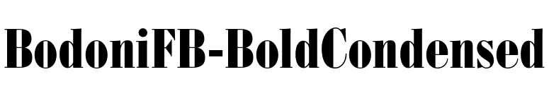 BodoniFB-BoldCondensed font preview
