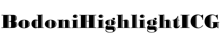 BodoniHighlightICG font preview