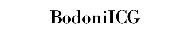 BodoniICG font preview