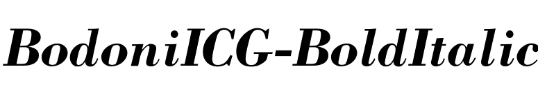 BodoniICG-BoldItalic font preview