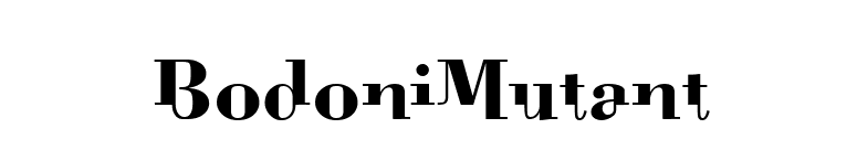 BodoniMutant font preview