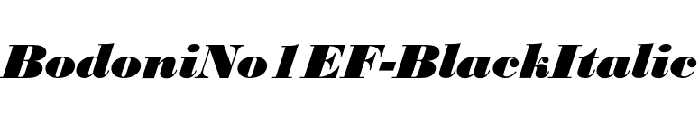 BodoniNo1EF-BlackItalic font preview