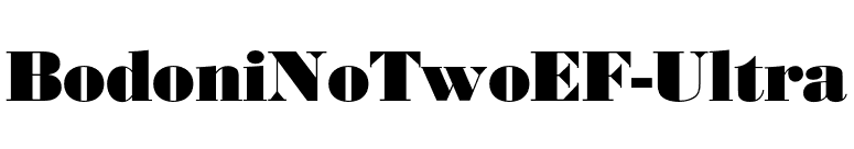 BodoniNoTwoEF-Ultra font preview