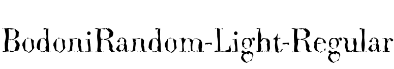 BodoniRandom-Light-Regular font preview