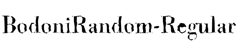 BodoniRandom-Regular font preview