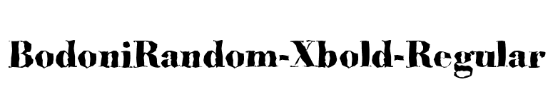 BodoniRandom-Xbold-Regular font preview