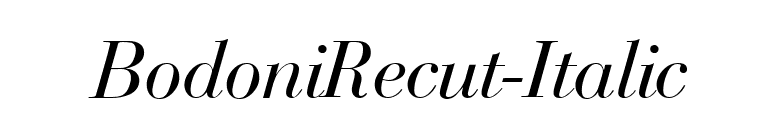 BodoniRecut-Italic font preview