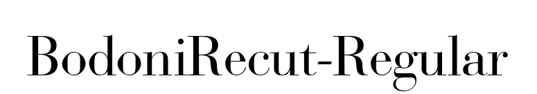 BodoniRecut-Regular font preview